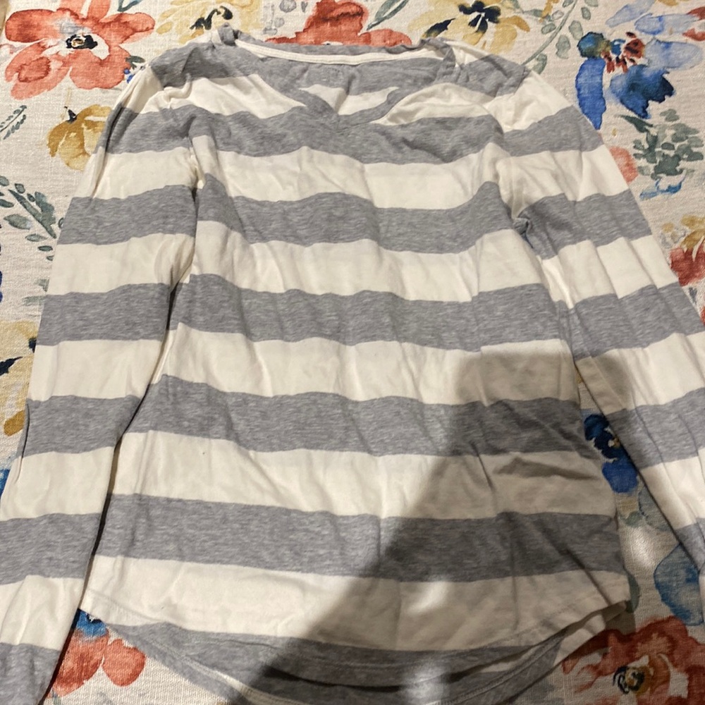 Grey and white striped